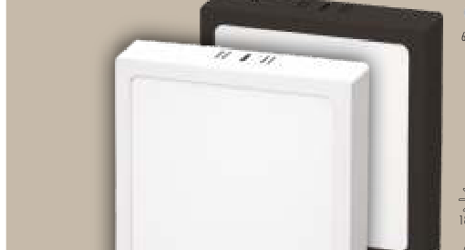 CATA Sıvaüstü LED Panel Armatür 18W Kare (Beyaz Kasa) Siyah Kasa
