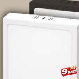 CATA Sıvaüstü LED Panel Armatür 18W Kare (Beyaz Kasa) Siyah Kasa