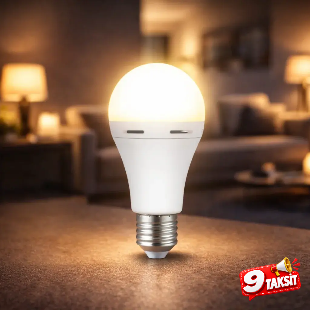 CATA Şarjlı LED Ampul 9W E-27 (8 Saat Yedekli)