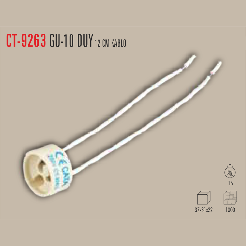 CATA GU-10 Duy 12 cm Kablolu