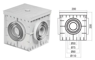 Çetinkaya 20x20x20 Termoplastik Yeraltı Buat ve Rögar Kapakları 20x20x20 (ABS ve Polikarbon Kutular) - Teknik Detay Görseli
