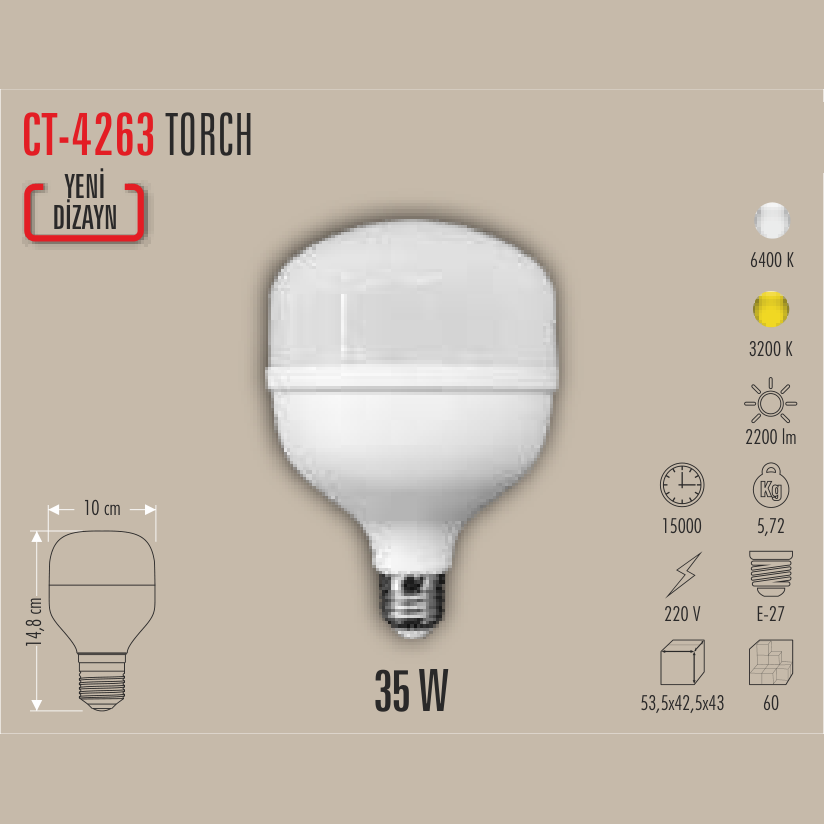 CATA Torch LED Ampul 35W E-27