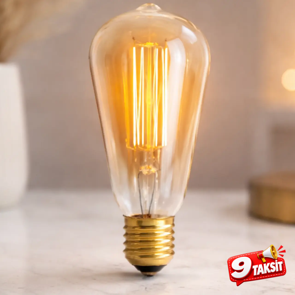CATA Dimmerli ST64 Filament LED Ampul 6W E-27 (Amber)