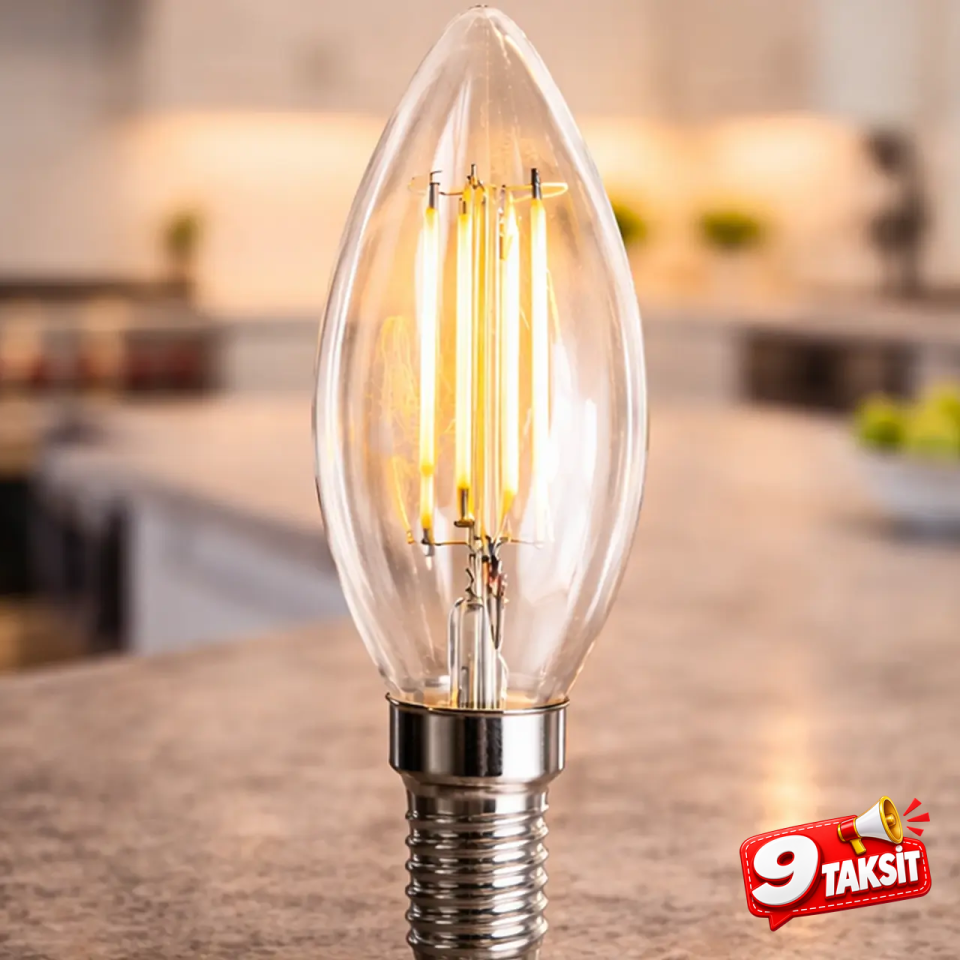 CATA Buji Filament LED Ampul 4W E-14 (Günışığı)
