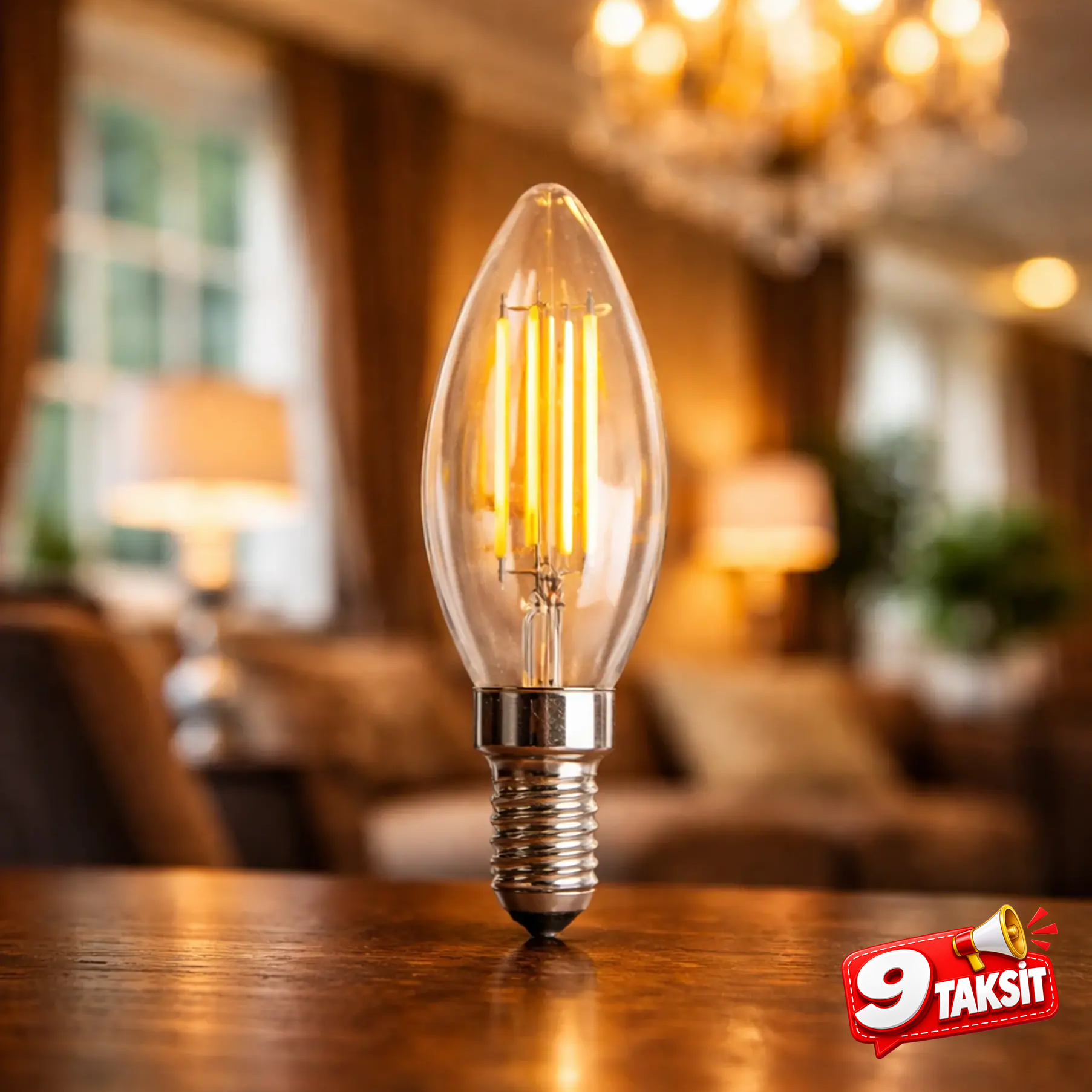 CATA Buji Filament LED Ampul 7W E-14 (Günışığı)