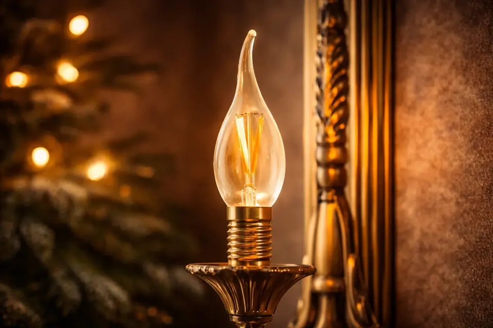 CATA Kıvrık Uçlu Buji Filament LED Ampul 4W E-14 (Amber) (LED Ampuller) - Teknik Detay Görseli