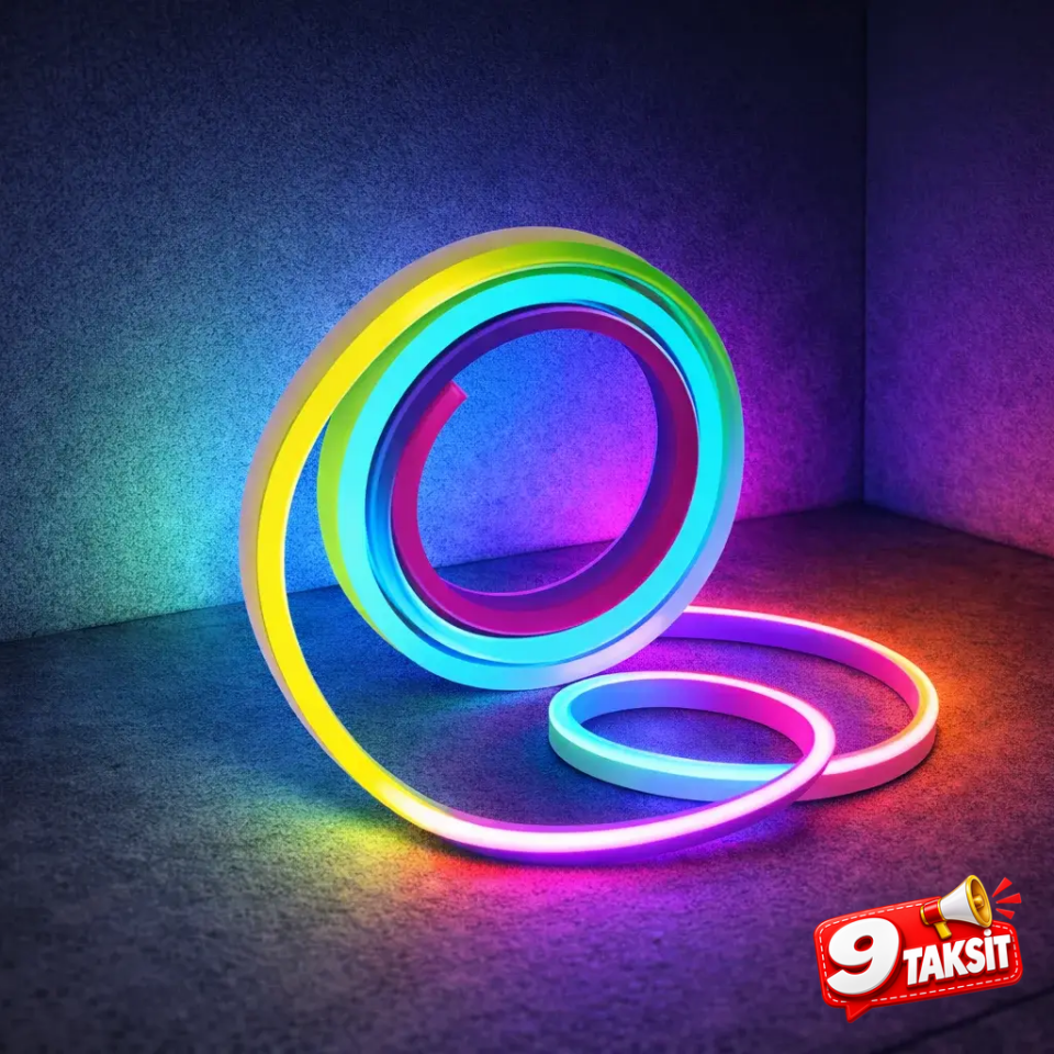 CATA 12V RGB Neon LED Şerit 1 mt
