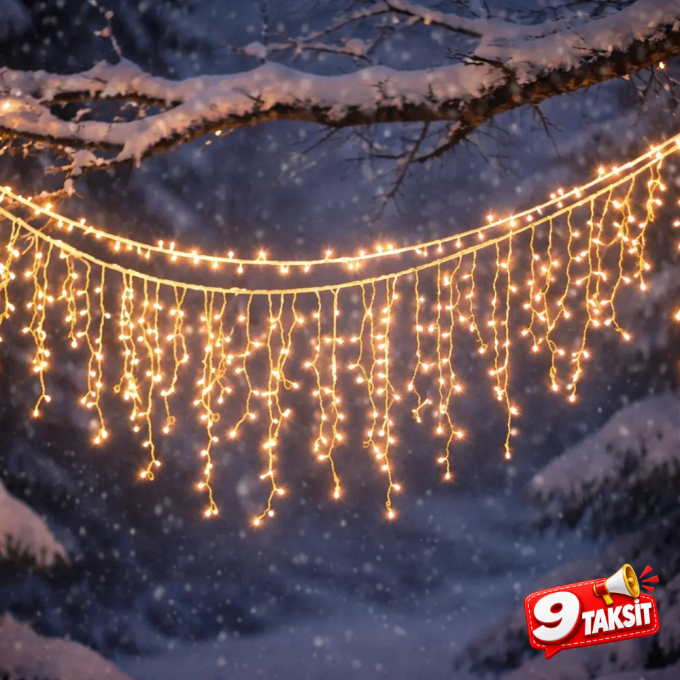 CATA 2x1 Saçak Dış Mekan LED Işık Perdesi (Flaşlı)