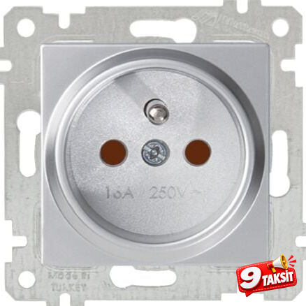 Mutlu San Rita MEK+TUŞ UPS (FRANSIZ) PRİZİ (ÇOC. KOR.) İnox