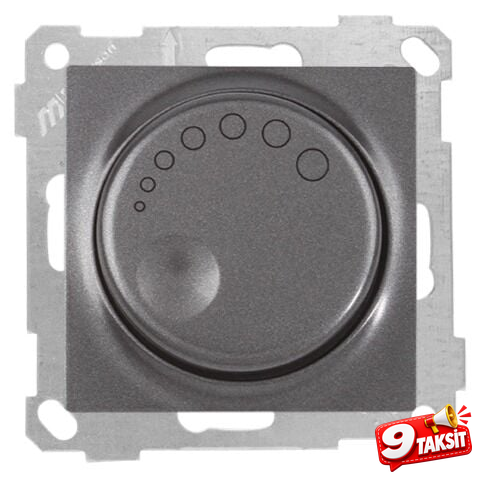 Mutlu San Candela MEK+TUŞ RL IŞIKLI DİMMER 600W Füme (v1)