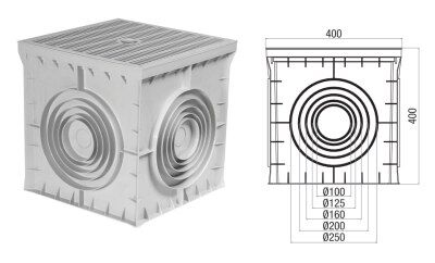 Çetinkaya 40x40x40 Termoplastik Yeraltı Buat ve Rögar Kapakları 40x40x40 (ABS ve Polikarbon Kutular) - Teknik Detay Görseli
