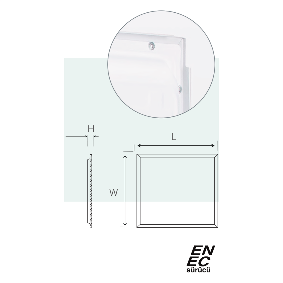 LUMIA 40W 60x60 Clip-In LED Panel Armatür