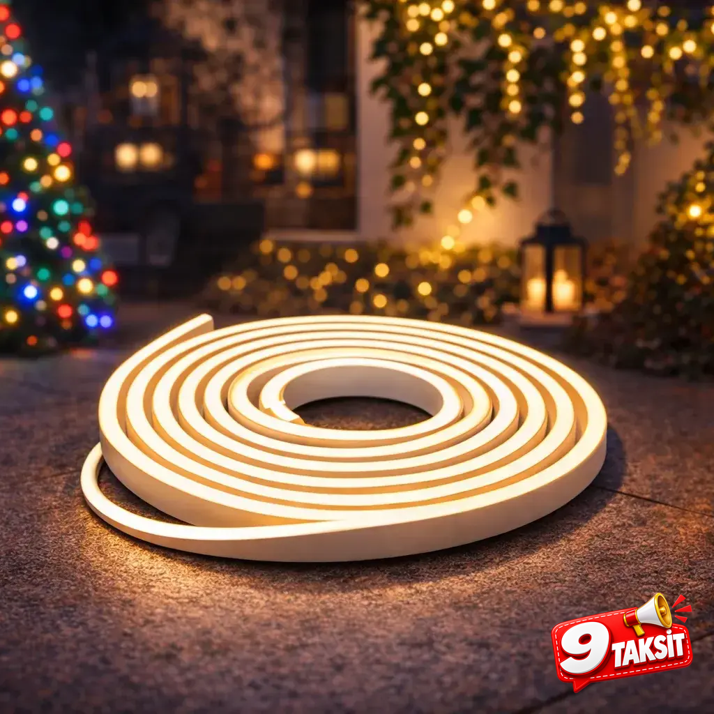 CATA 220V COB Neon LED Şerit 1mt (Yüksek Lümen) Amber