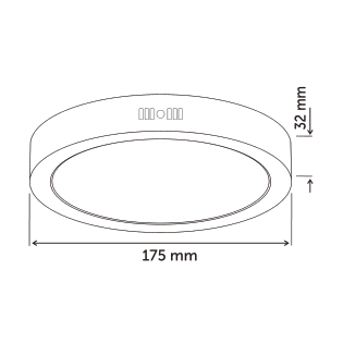 VOLGA 24W Ø300 Sıva Üstü Yuvarlak LED Panel (Beyaz)