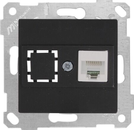 Mutlu San Rita MEK+TUŞ DATA PRİZİ 1*RJ45 (CAT5E) Siyah