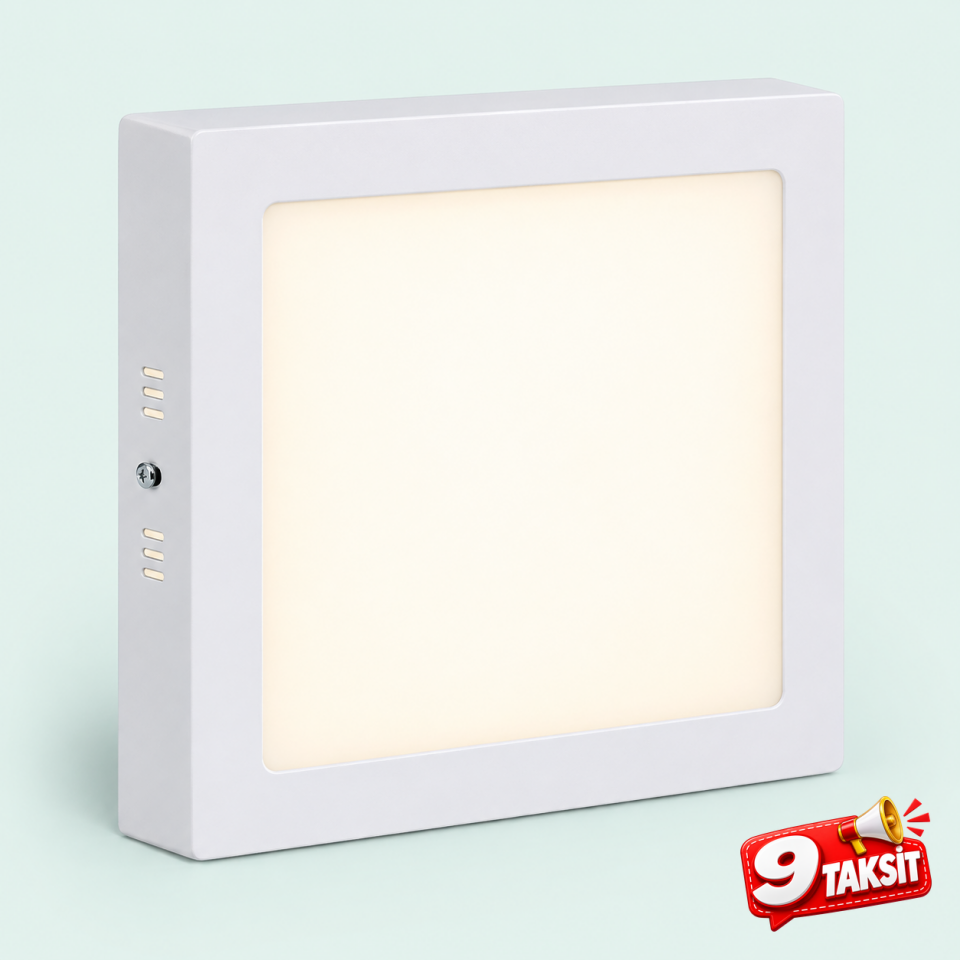 VOLGA 18W 22,5x22,5 Sıva Üstü Kare LED Panel (Beyaz)