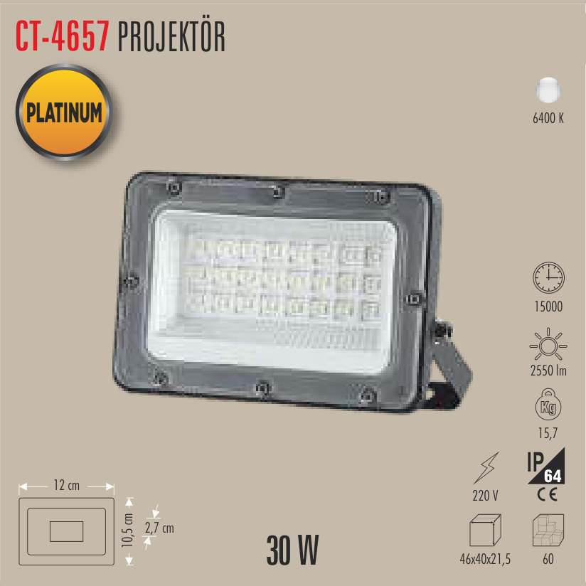 CATA Platinum Projektör 30W