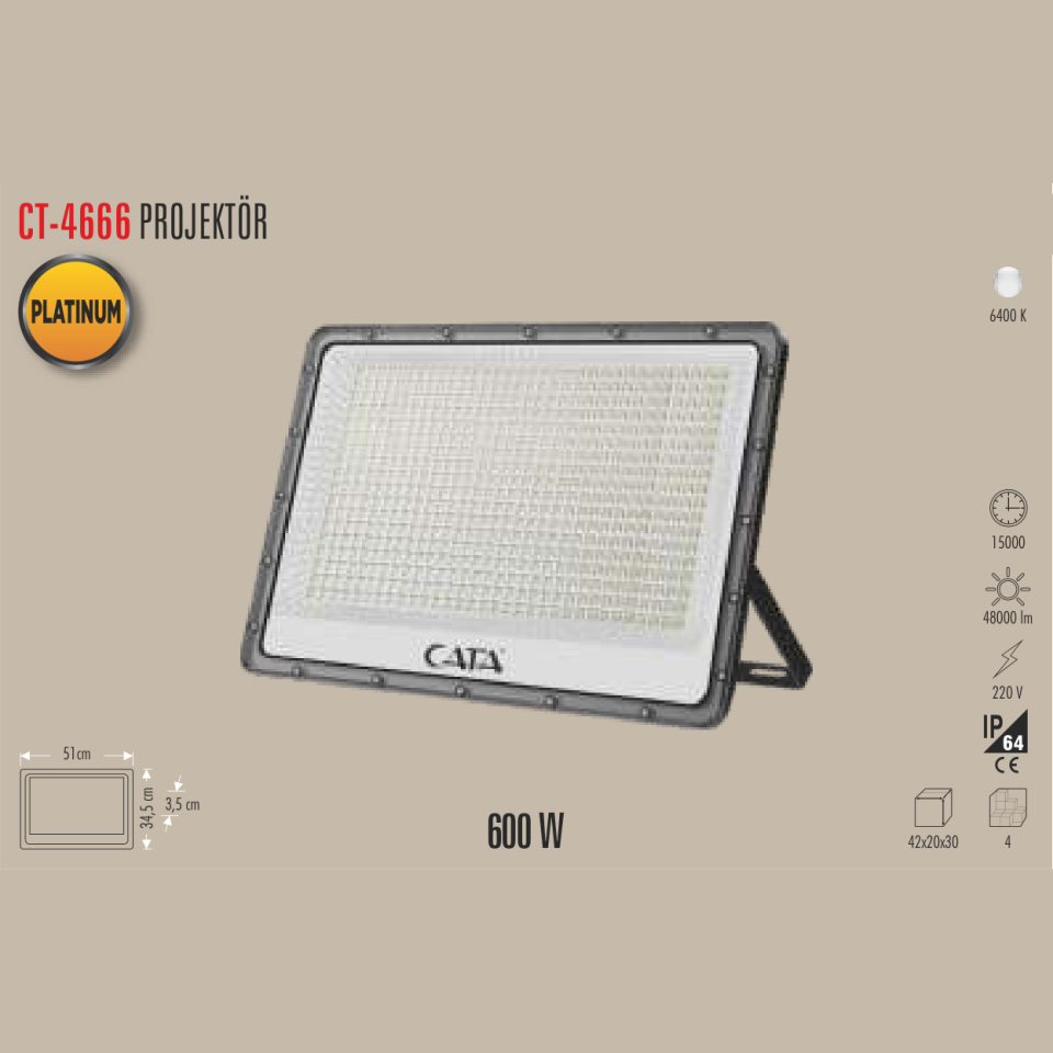 CATA Platinum Projektör 600W
