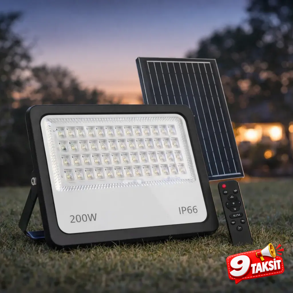 CATA Platinum Atlas Solar Projektör 200W (Solar Aydınlatma) - Ürün Görseli