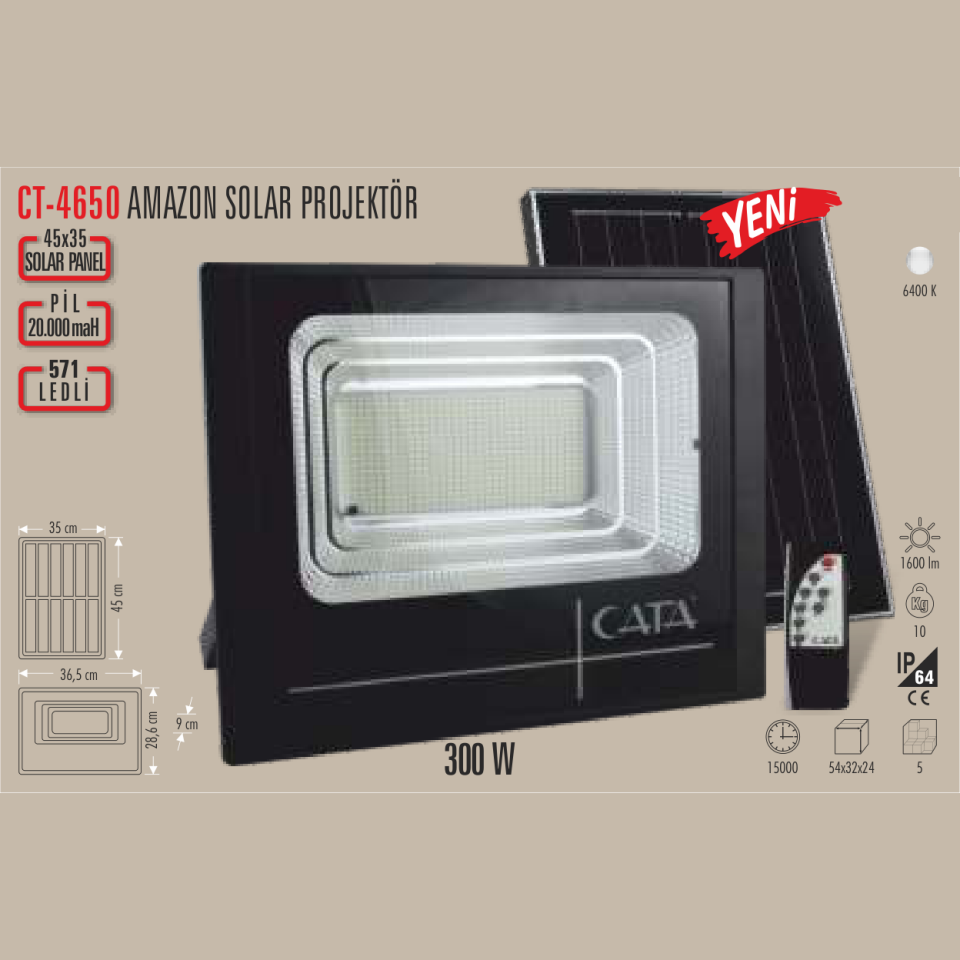 CATA Amazon Solar Projektör 300W