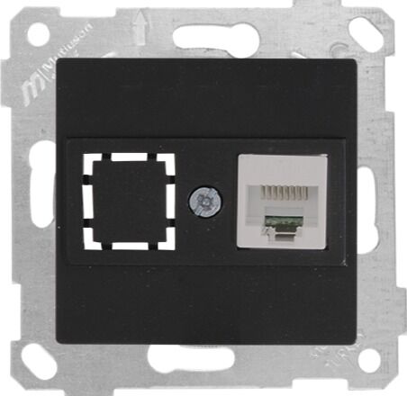 Mutlu San Rita MEK+TUŞ DATA PRİZİ 1*RJ45 (CAT6) Siyah