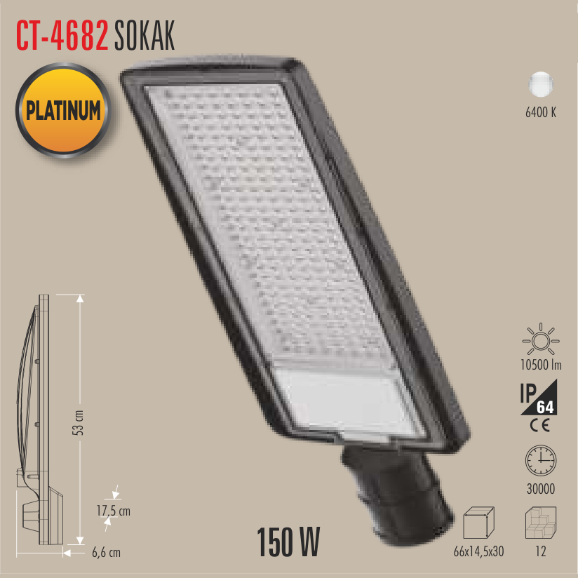 CATA Platinum Sokak Armatürü 150W