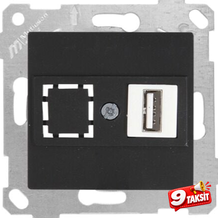 Mutlu San Rita MEK+TUŞ DATA PRİZİ 1*USB Siyah