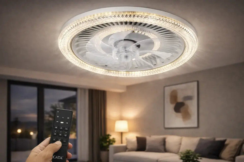 CATA Kristal Led Fan Armatürü