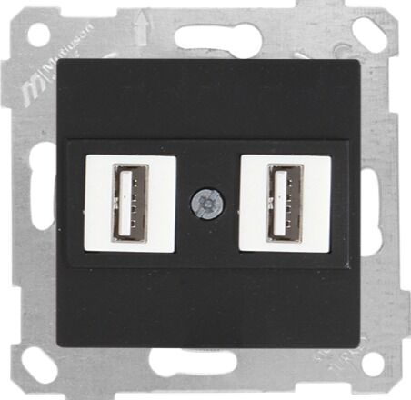 Mutlu San Rita MEK+TUŞ DATA PRİZİ 2*USB Siyah