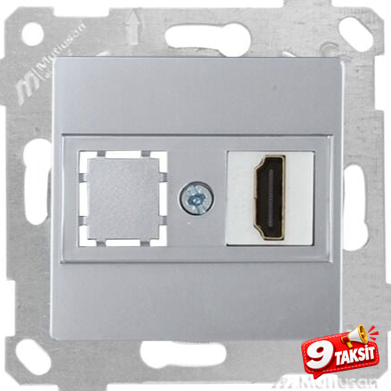 Mutlu San Rita MEK+TUŞ DATA PRİZİ 1*HDMI İnox