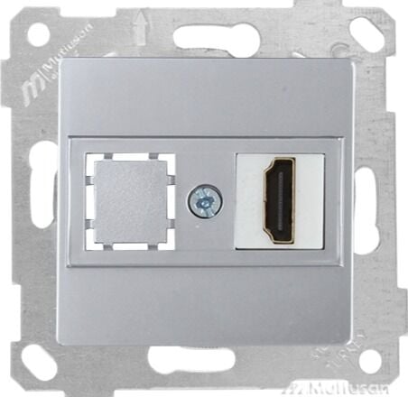 Mutlu San Rita MEK+TUŞ DATA PRİZİ 1*HDMI İnox