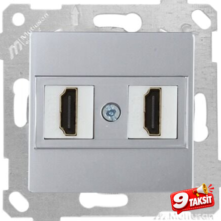 Mutlu San Rita MEK+TUŞ DATA PRİZİ 2*HDMI İnox