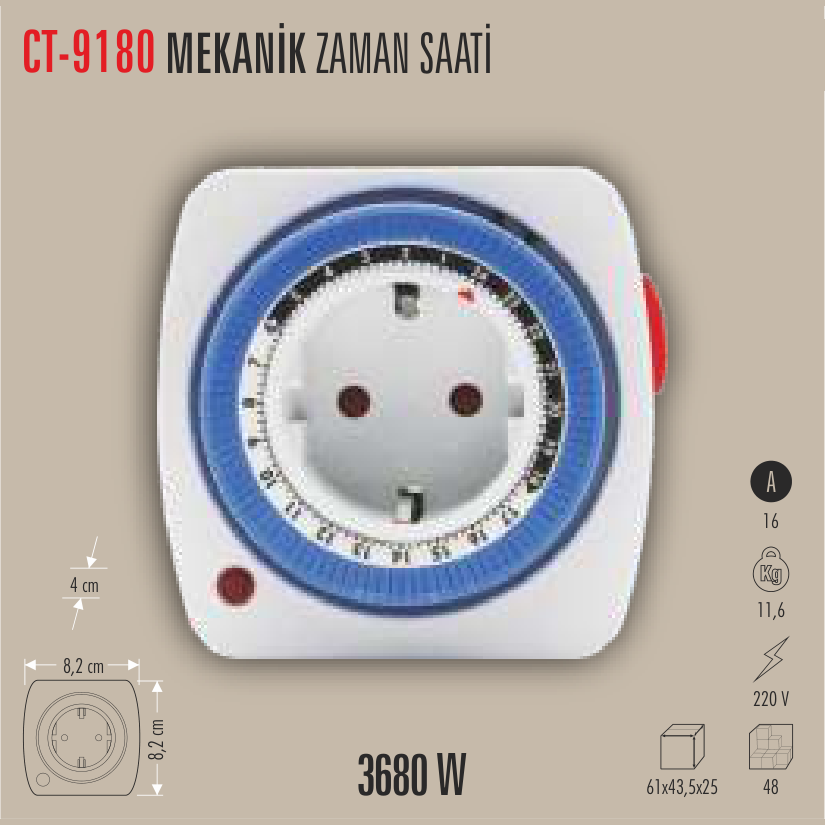 CATA Mekanik Zaman Saati (Zaman Saati ve Sensörler) - Kullanım Görseli