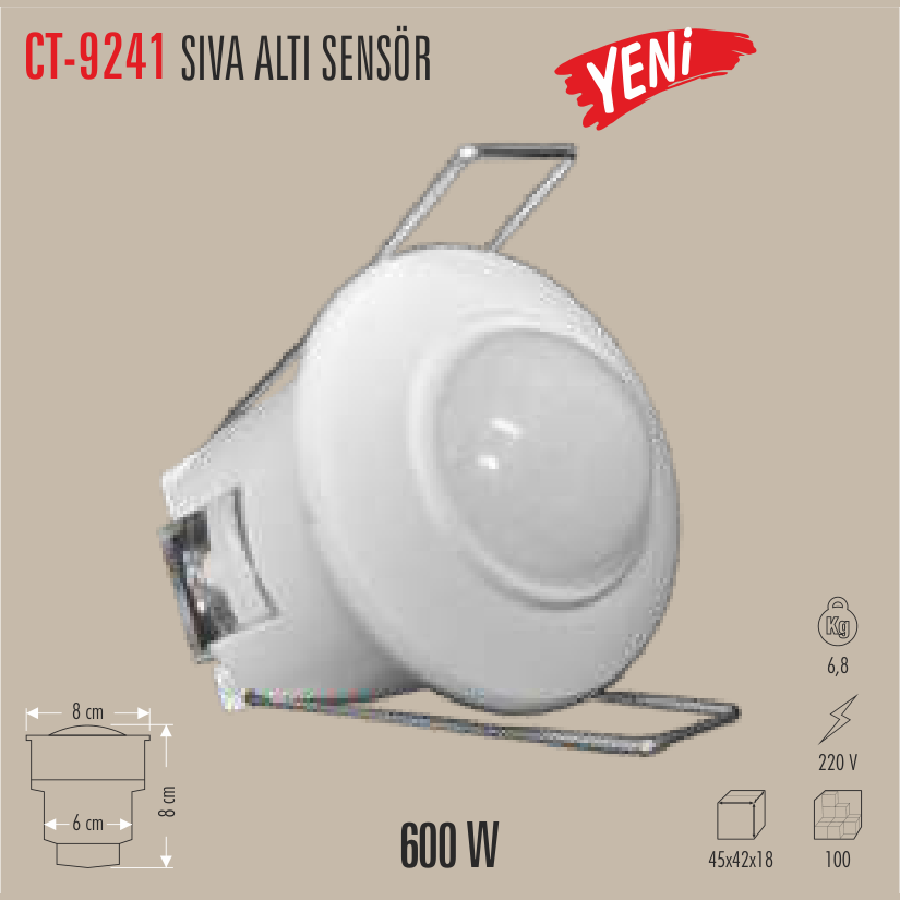 CATA Sıva Altı Hareket Sensörü