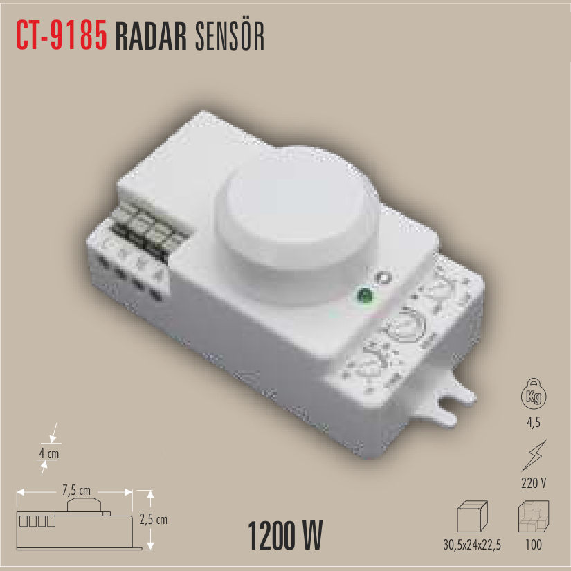 CATA Ayarlanabilir Radar Sensörü