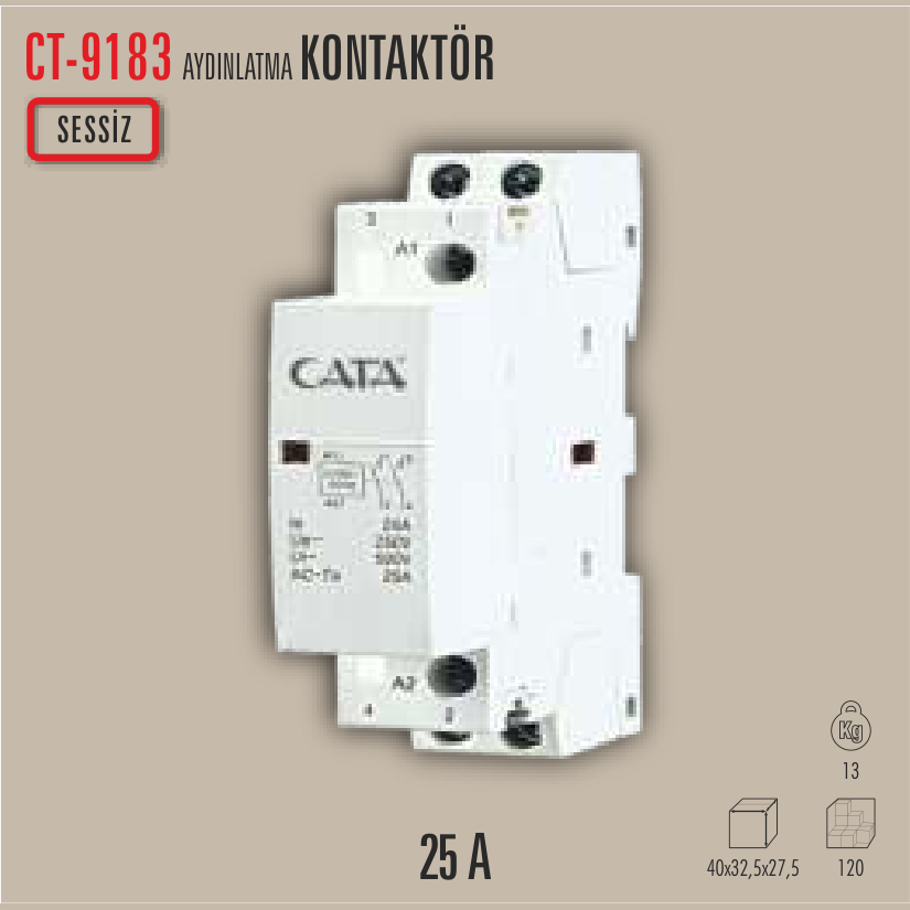 CATA Aydınlatma Kontaktörü (25A, Sessiz) (Kontaktörler) - Kullanım Görseli