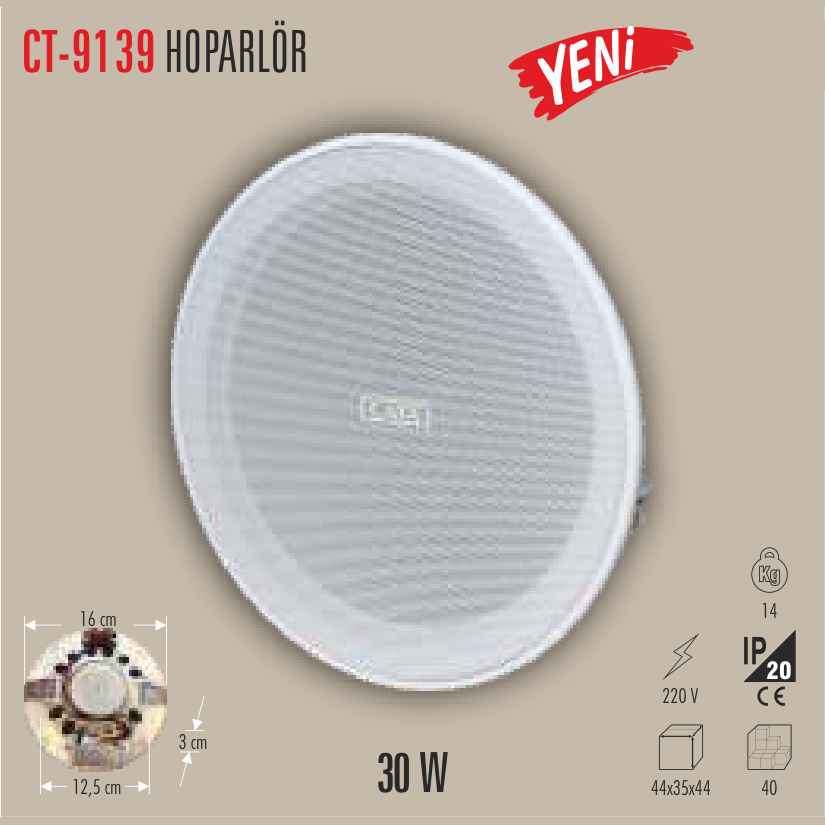 CATA Tavan Hoparlörü (30W)