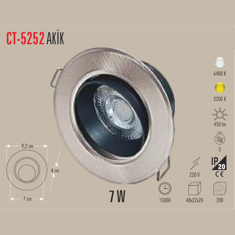 CATA Akik LED Spot 7W