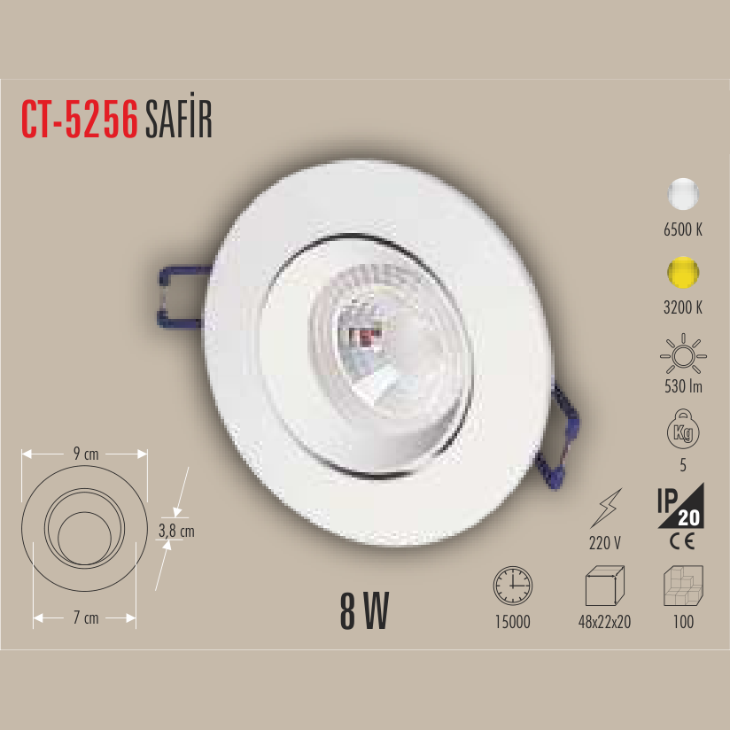 CATA Safir LED Spot 8W