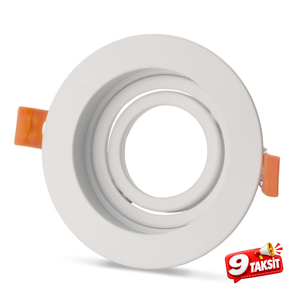 Dekoratif GU10 Spot Kasa Yuvarlak Beyaz