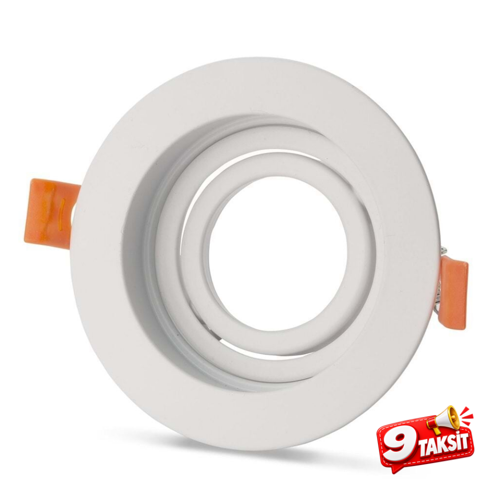 Dekoratif GU10 Spot Kasa Yuvarlak Beyaz