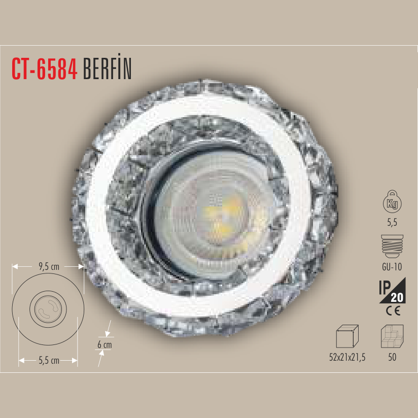 CATA Berfin Kristal LED Spot