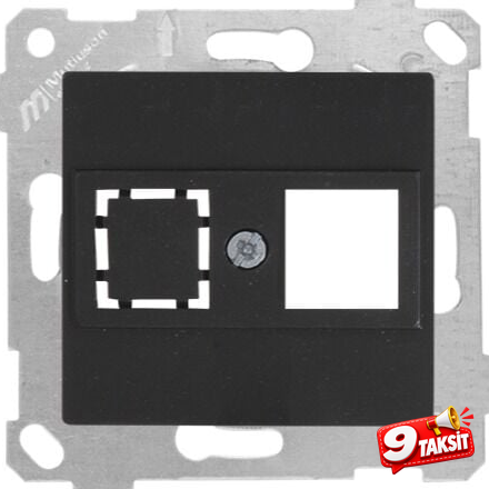 Mutlu San Rita MEK+TUŞ DATA PRİZİ 1*RJ45 (KON.SÜZ) Siyah