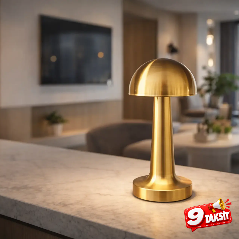 CATA Lizbon Şarjlı Masa Lambası (Gold)