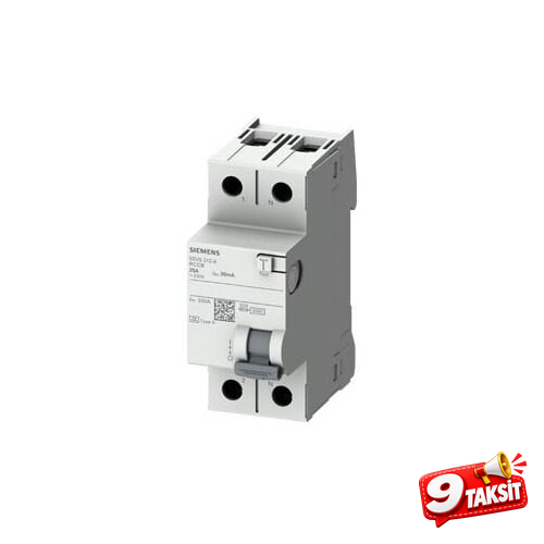 30mA 1 Kutup + Nötr 63A AC Tipi Kaçak Akım Koruma Rölesi