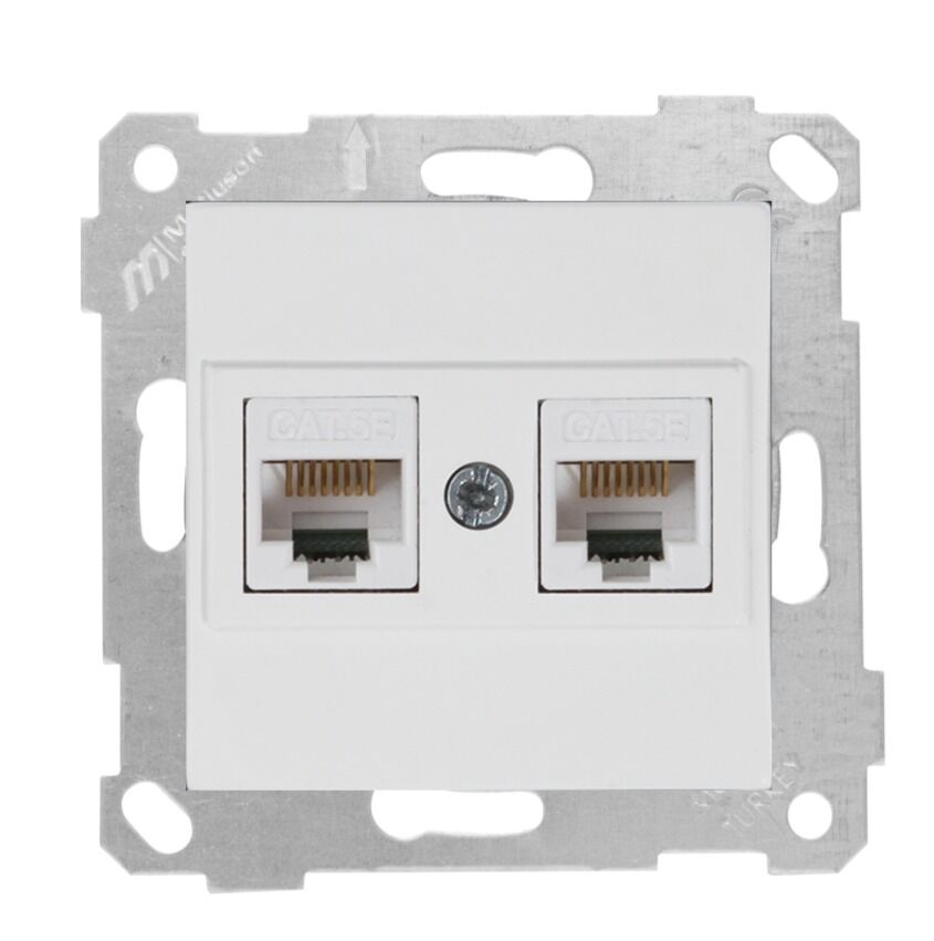 Mutlu San Rita MEK+TUŞ DATA PRİZİ 2*RJ45 (CAT5E)