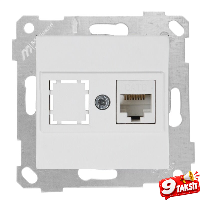 Mutlu San Rita MEK+TUŞ DATA PRİZİ 1*RJ45 (CAT6)