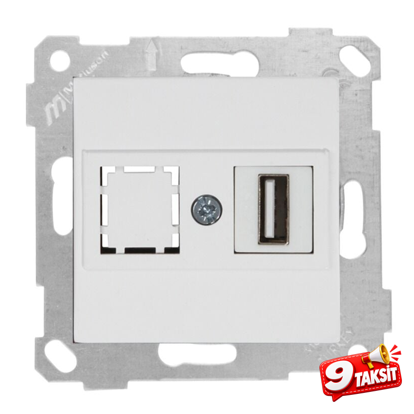 Mutlu San Rita MEK+TUŞ DATA PRİZİ 1*USB