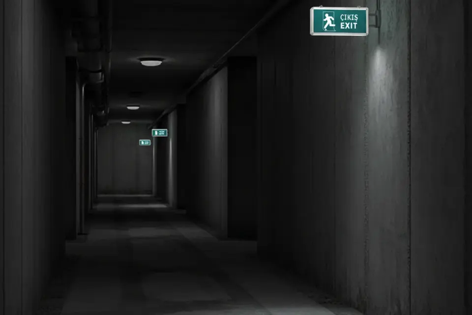 CATA Exit Yönlendirme Tabelası (Koşan Adam)