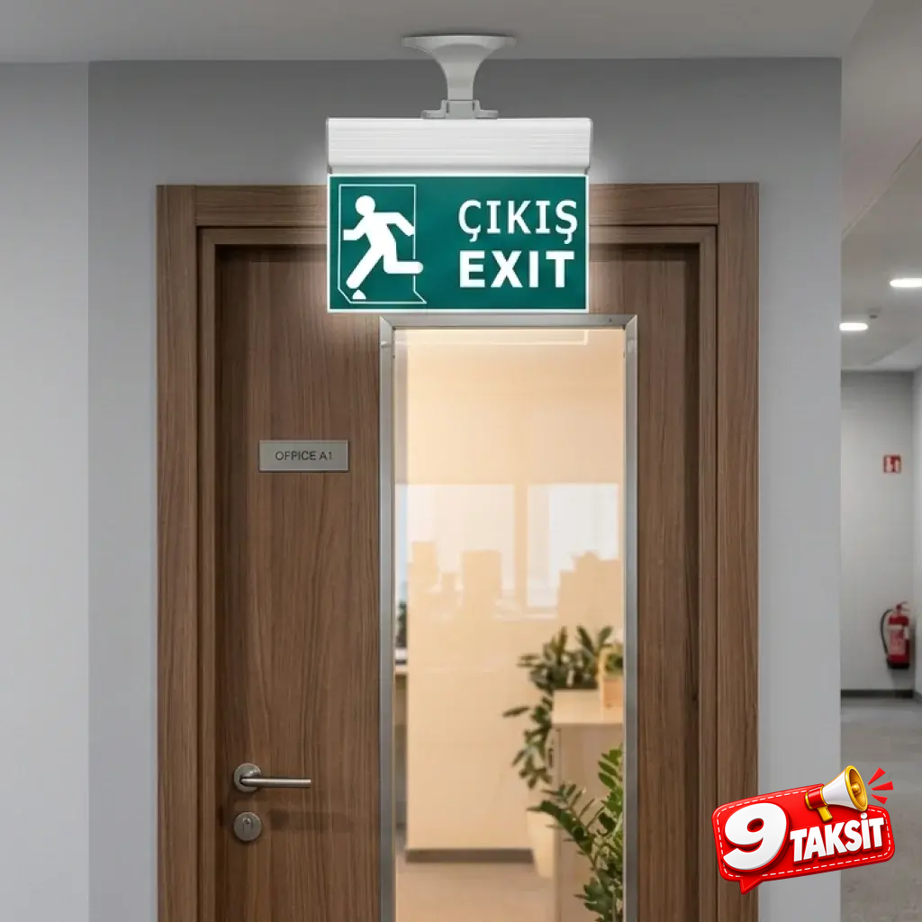 CATA Tavan Tipi Exit Tabelası (Koşan Adam)